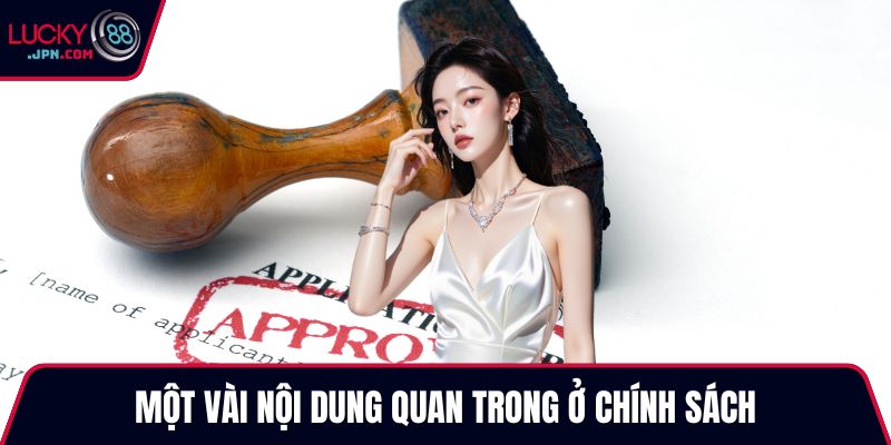 Một vài nội dung quan trong ở chính sách